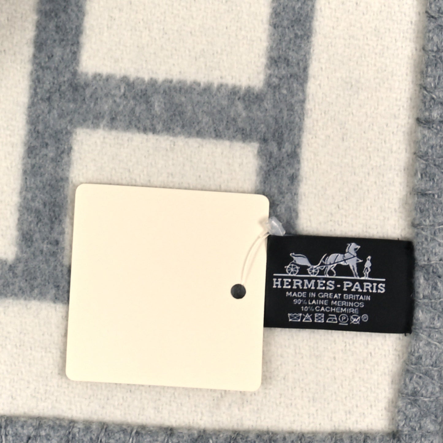 Wool Cashmere Avalon III Blanket Ecru Gris Clair