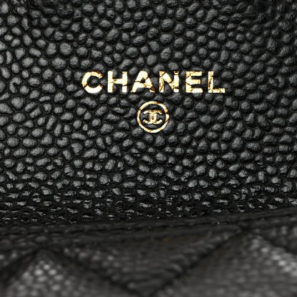 Chanel Caviar Quilted Flap Card Holder Wallet Black 6 of 9