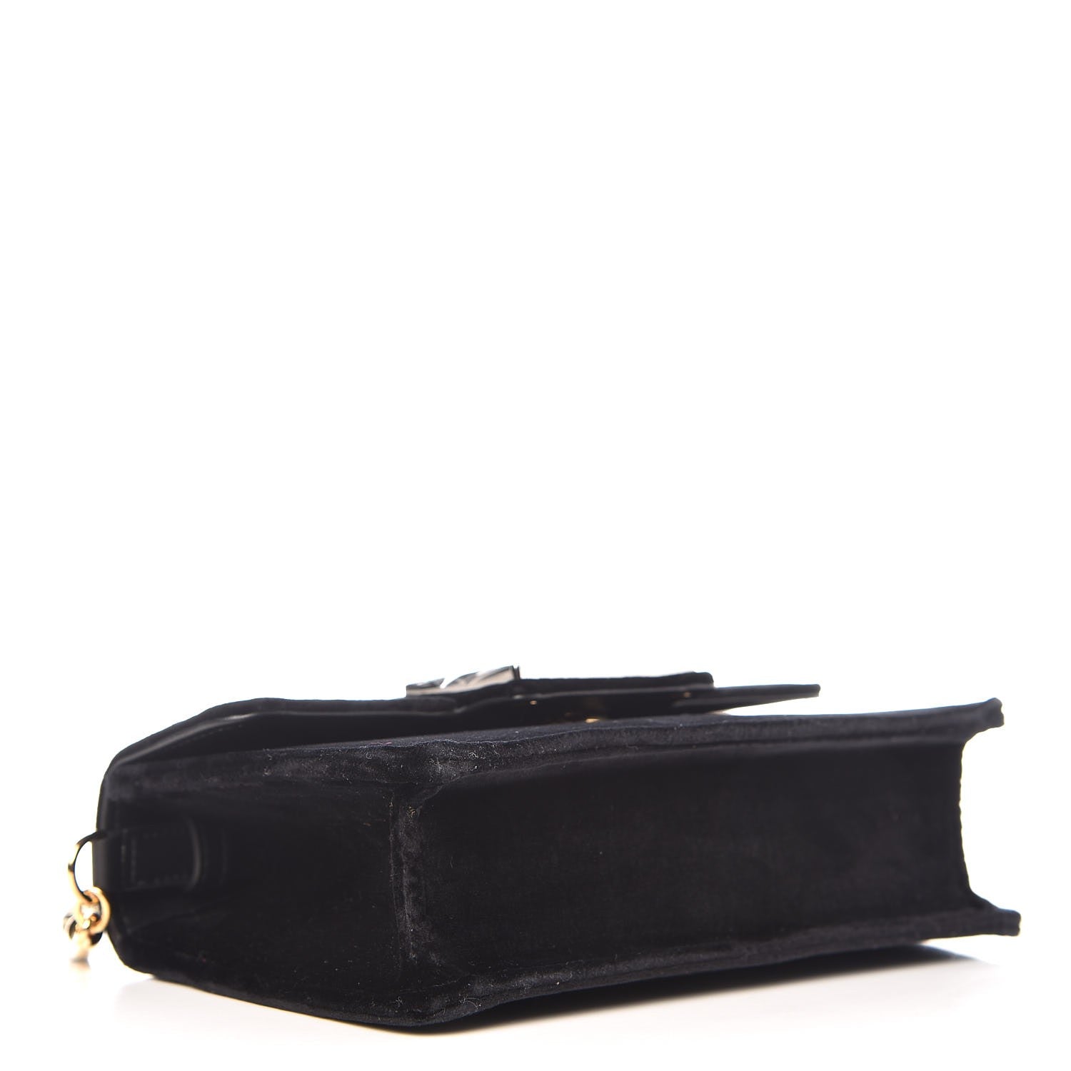 Gucci Velvet Crystal Square G Shoulder Bag Black 4 of 9