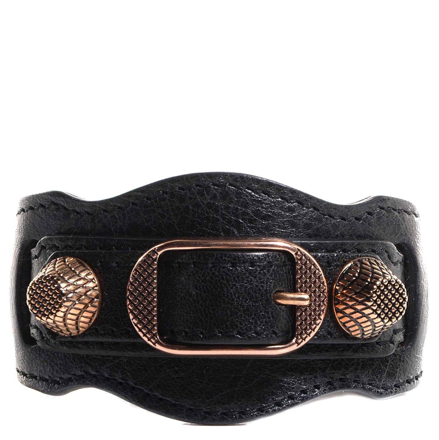 Agneau Arena Giant Rose Gold Hardware M Braceletedium Black