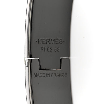 Hermes Matte Enamel Narrow Clic Clac HH Bracelet T5 So Black 4 of 5