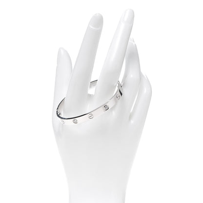 Cartier 18K White Gold 4 Diamond LOVE Bracelet 16 2 of 7