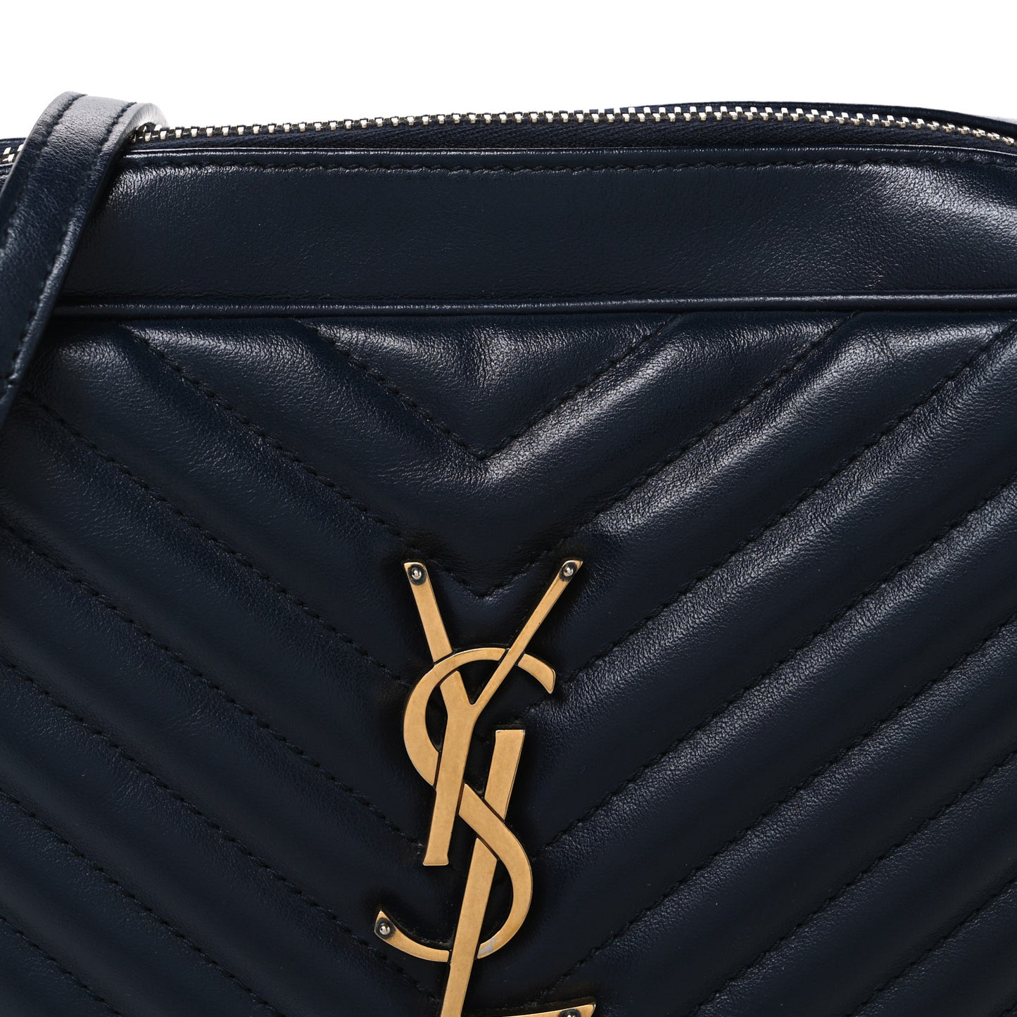 Calfskin Matelasse Monogram Lou Camera Bag Deep Marine