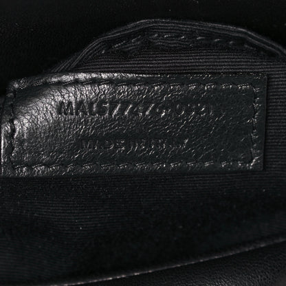Saint Laurent Lambskin Quilted Small Loulou Puffer Monogram Chain Satchel Black 7 of 12