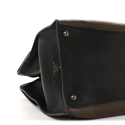 Prada Glace Calfskin Sound Tote Bag Militare Black 9 of 15