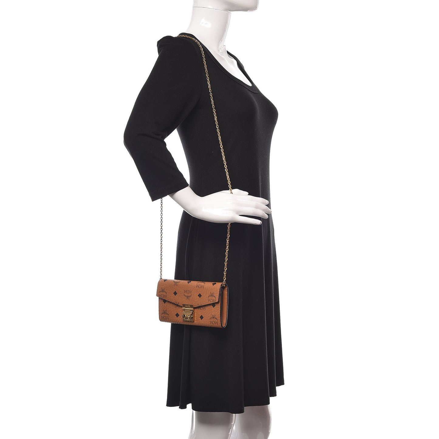 Visetos Large Patricia Wallet On Chain Cognac