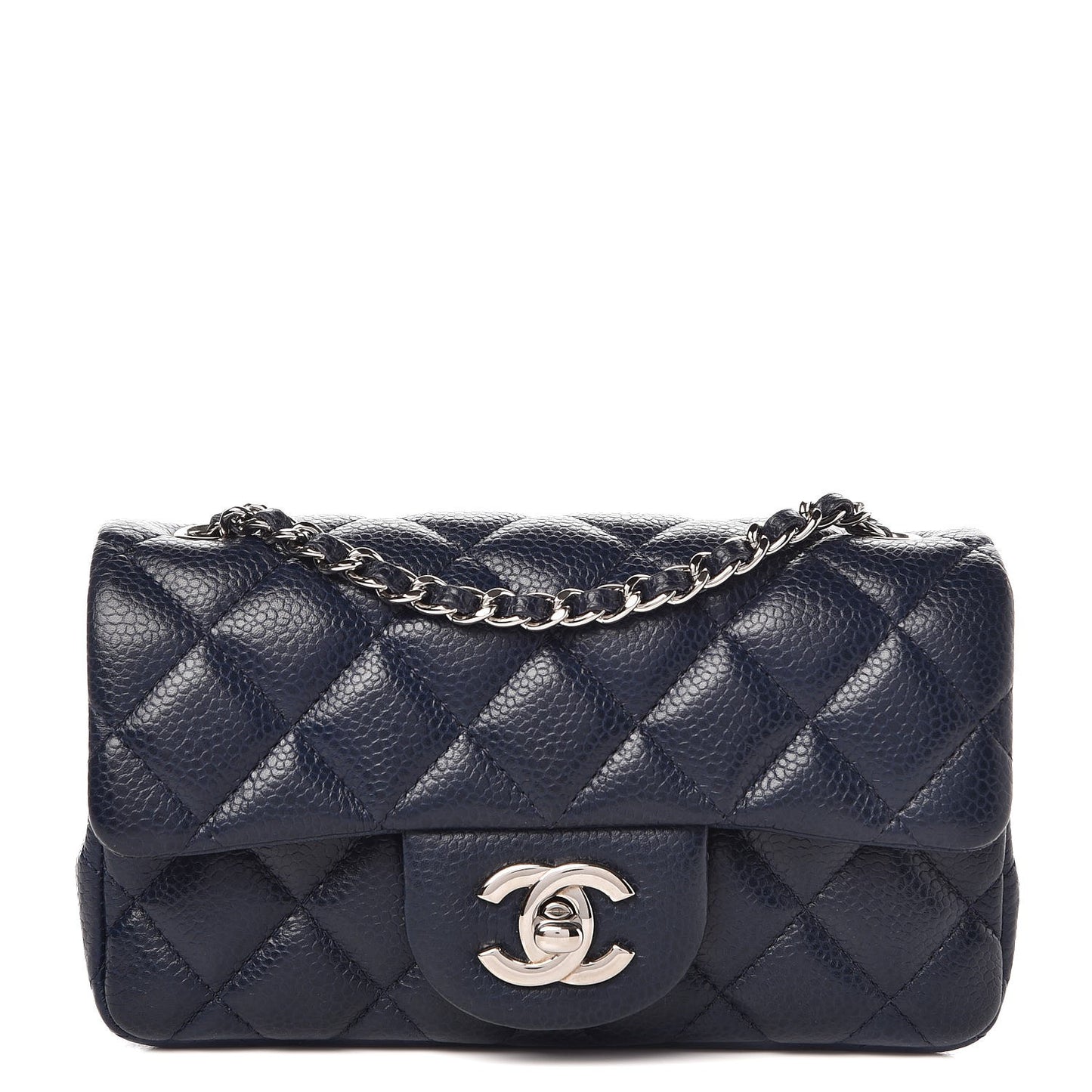 Caviar Quilted Extra Mini Flap Blue