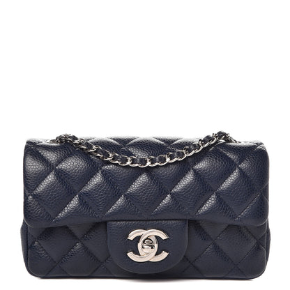 Chanel Caviar Quilted Extra Mini Flap Blue 1 of 7