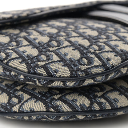Christian Dior Oblique Saddle Bag Blue 9 of 10