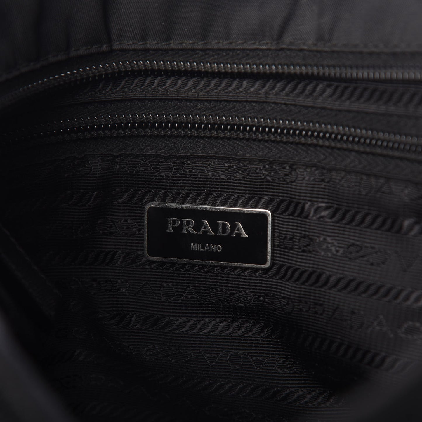 Nylon Messenger Bag Black