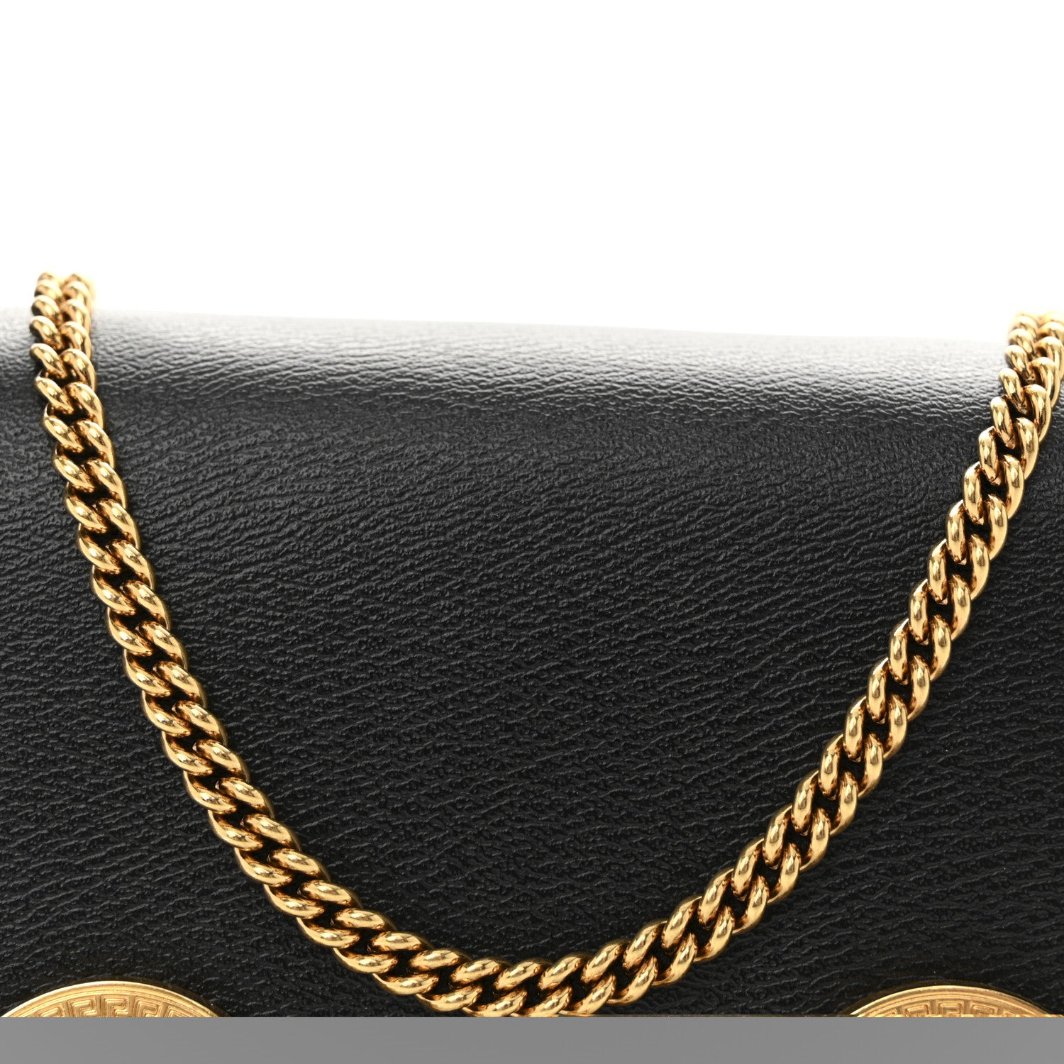 Versace Calfskin Mini Icon Handbag Black 7 of 10
