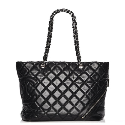 Chanel Aged Calfskin Quilted Large Cotton Club Tote Black 1 of 10