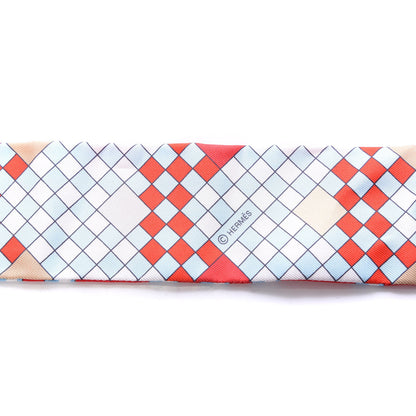 Hermes Silk Colliers De Chiens Remix Twilly Rouge Ciel Gris Perle 3 of 4