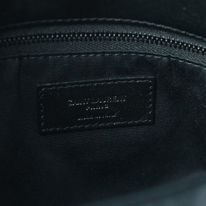 Saint Laurent Lambskin Quilted Small Loulou Puffer Monogram Chain Satchel Black 6 of 8