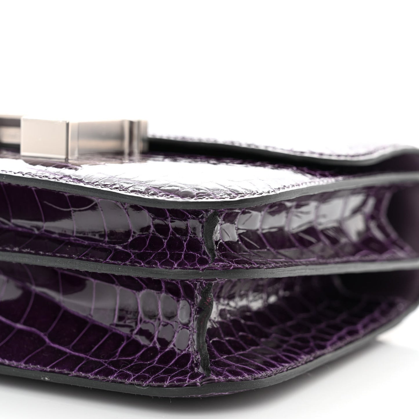 Shiny Alligator Tiger Eye Constance 18 Amethyst