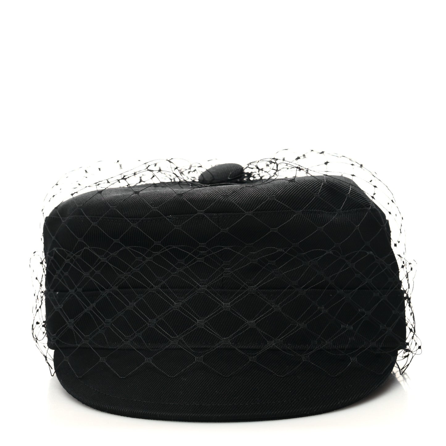 Cotton Canvas Arty Cap with Veil 58 Black