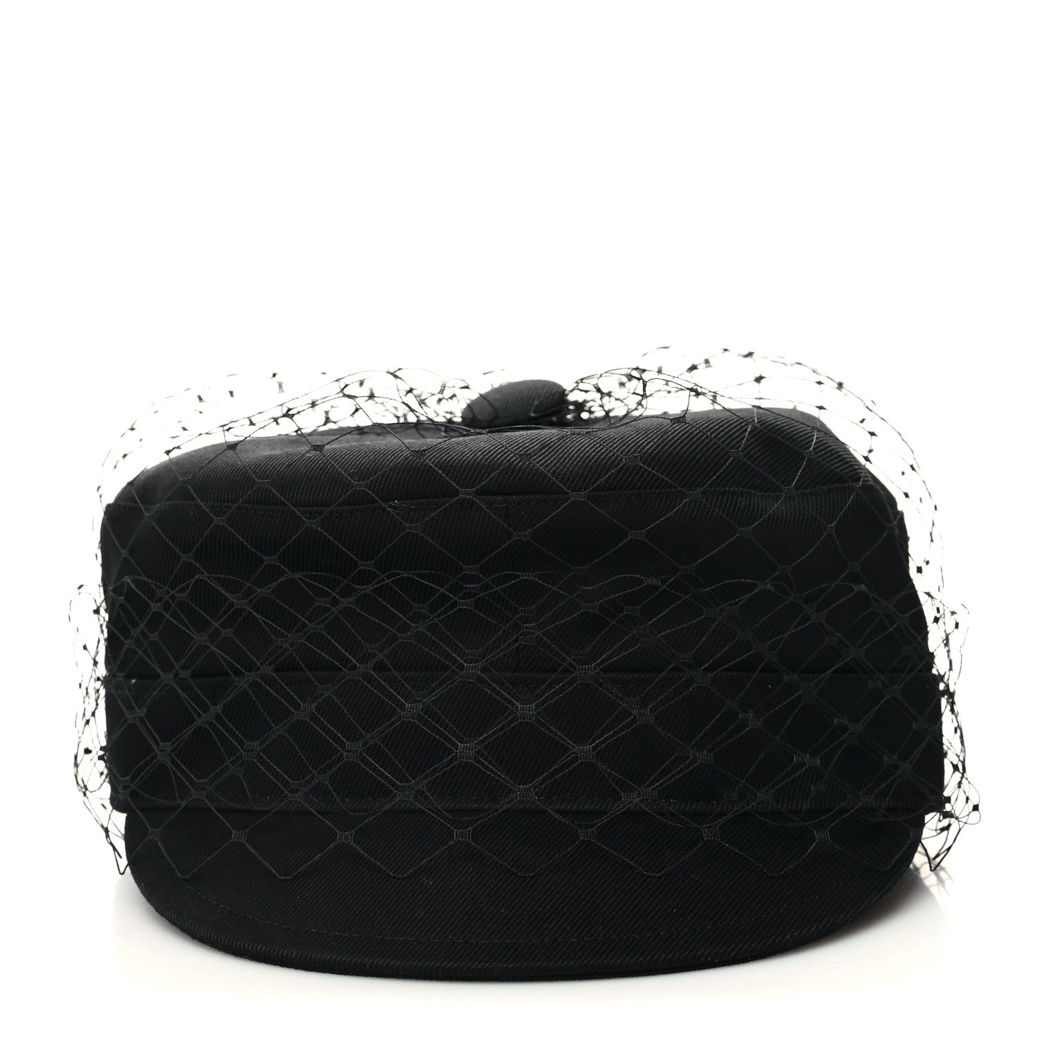 Christian Dior Cotton Canvas Arty Cap with Veil 58 Black 2 of 7