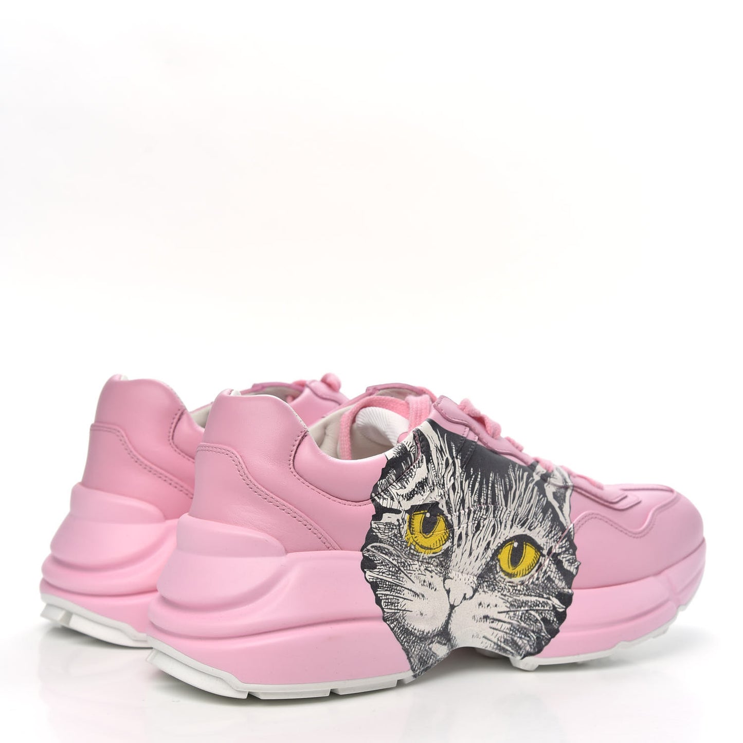 Calfskin Mystic Cat Rhyton Sneakers 38 Sugar Pink