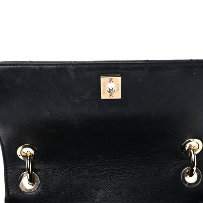 Chanel Grained Calfskin Small Chevron Chic Top Handle Flap Black 15 of 17