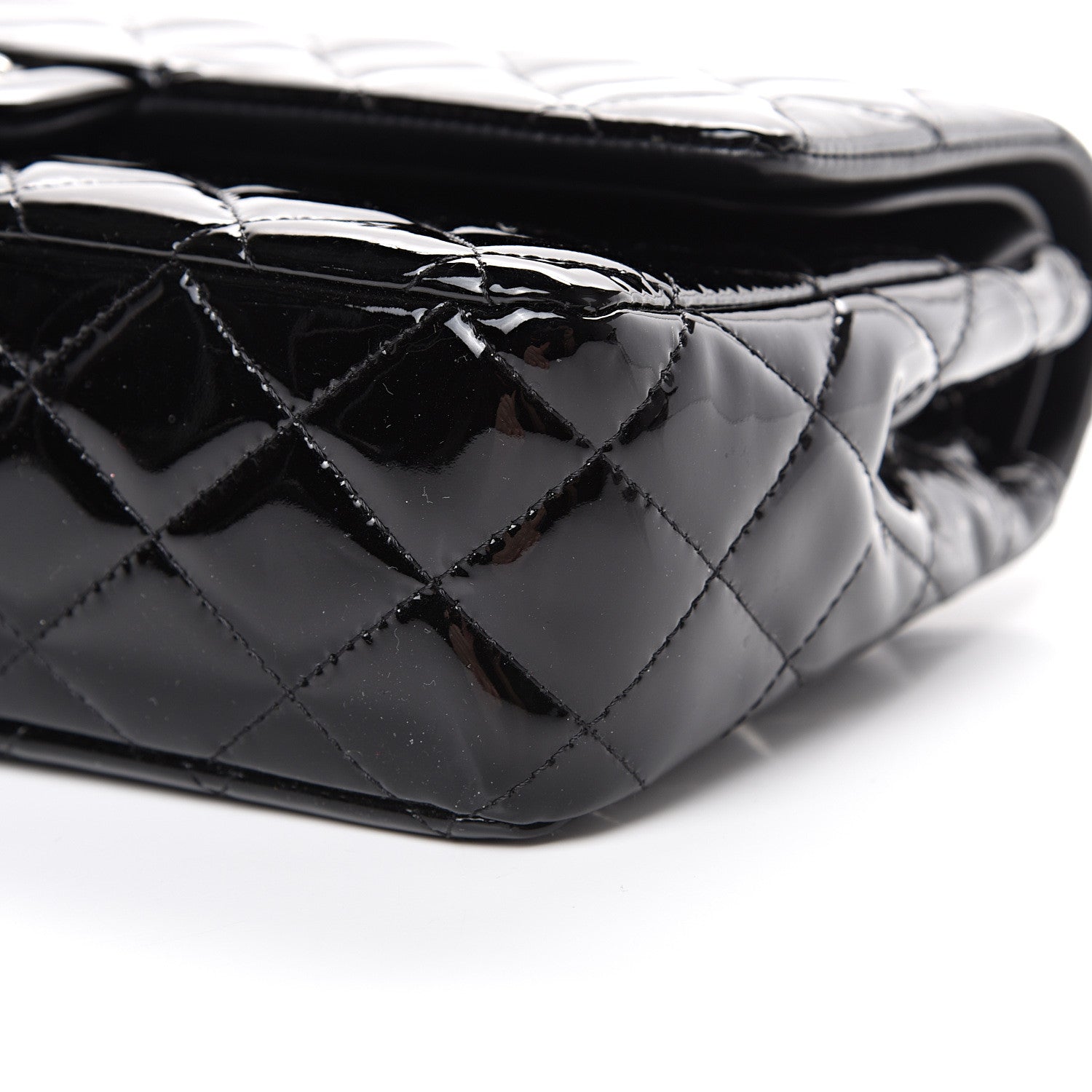 Chanel Patent Quilted Medium Double Flap Black 12 of 12