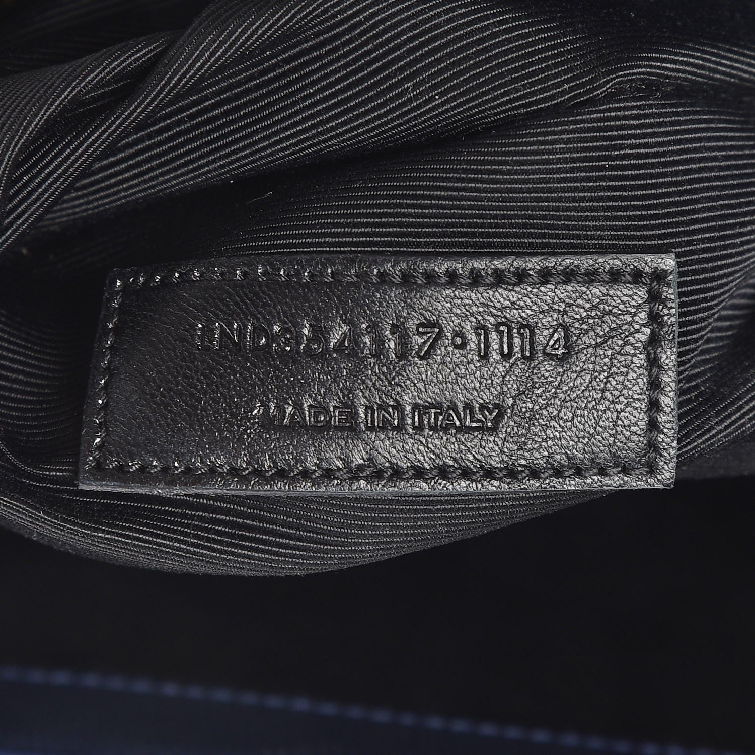 Saint Laurent Grain De Poudre Matelasse Chevron Monogram Shopping Bag Deep Marine 8 of 14