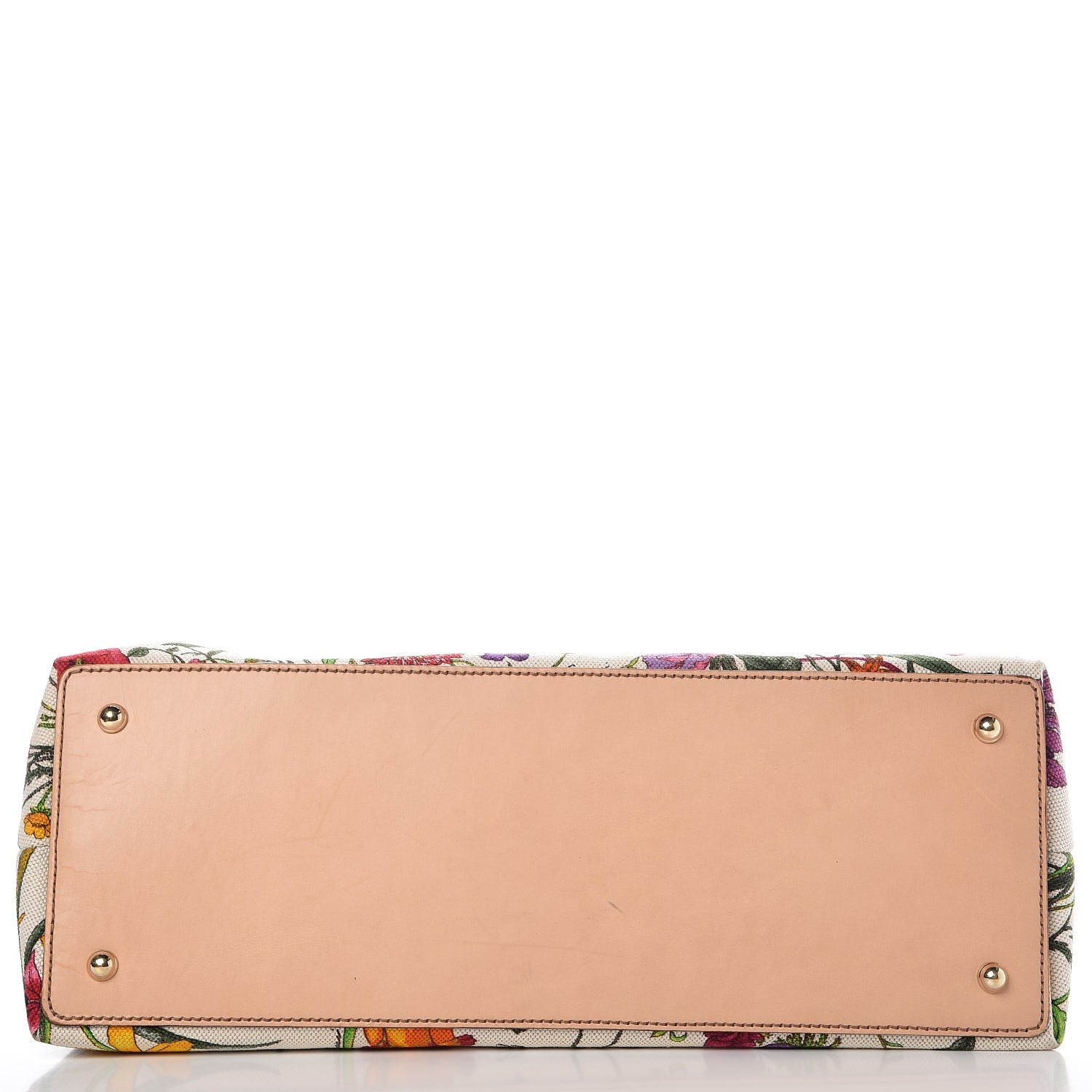 Gucci Canvas Floral Flora Bamboo Handle Bag 9 of 9