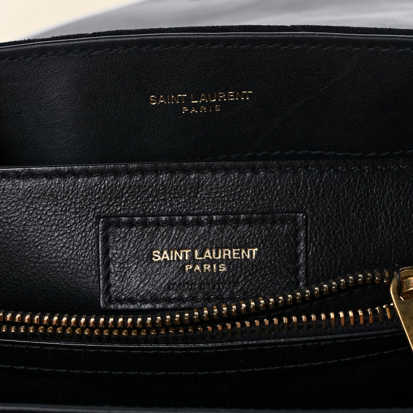 Velvet Y Quilted Monogram Small Loulou Chain Satchel Black