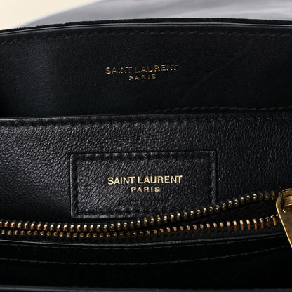 Saint Laurent Velvet Y Quilted Monogram Small Loulou Chain Satchel Black 7 of 13