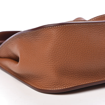 Hermes Taurillon Clemence Halzan 31 Gold 8 of 10