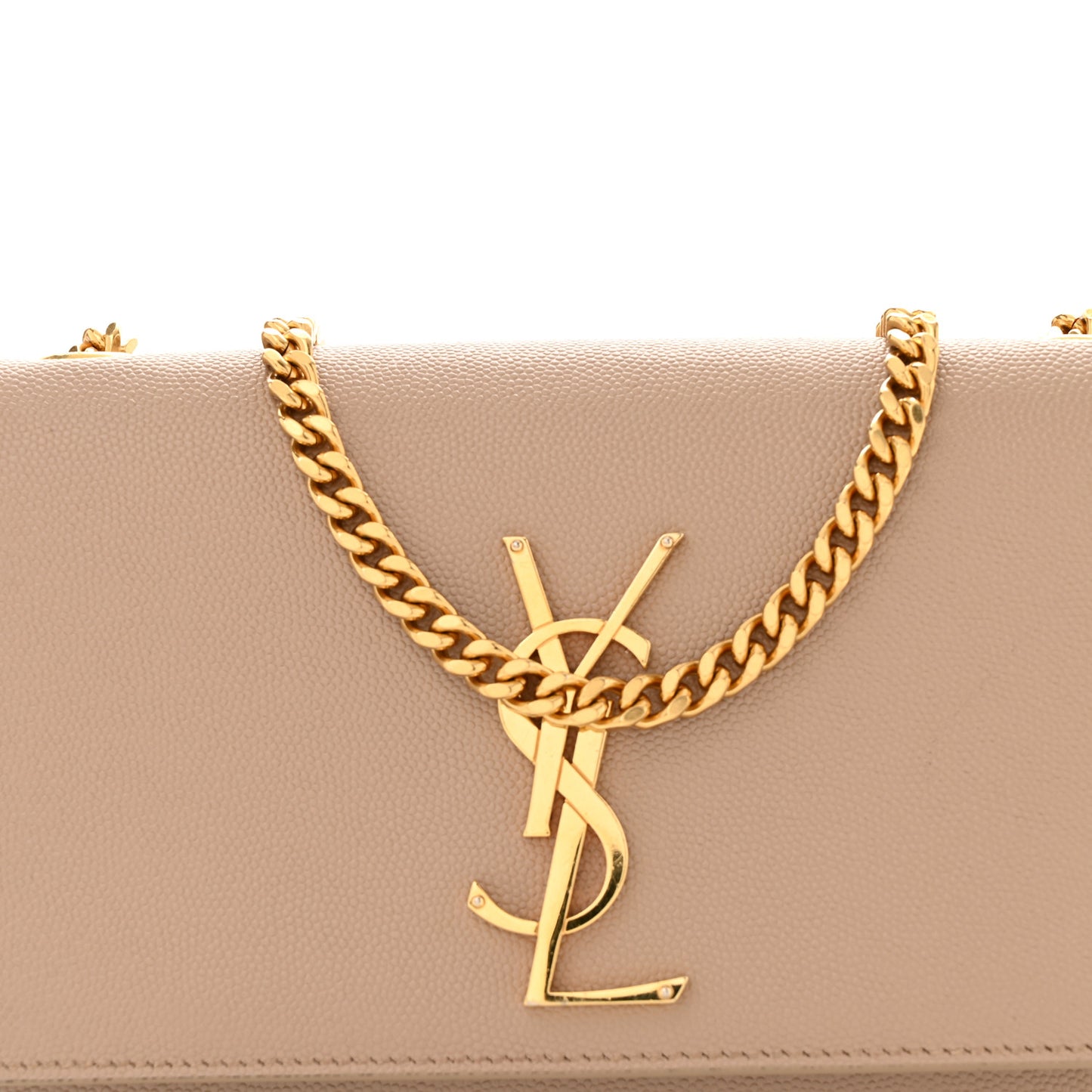 Grain De Poudre Small Monogram Kate Satchel Dark Beige