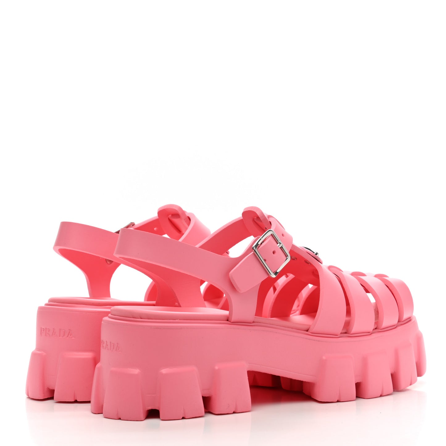 Foam Rubber Metal Triangle Logo Monolith 55mm Cage Sandals 40 Begonia