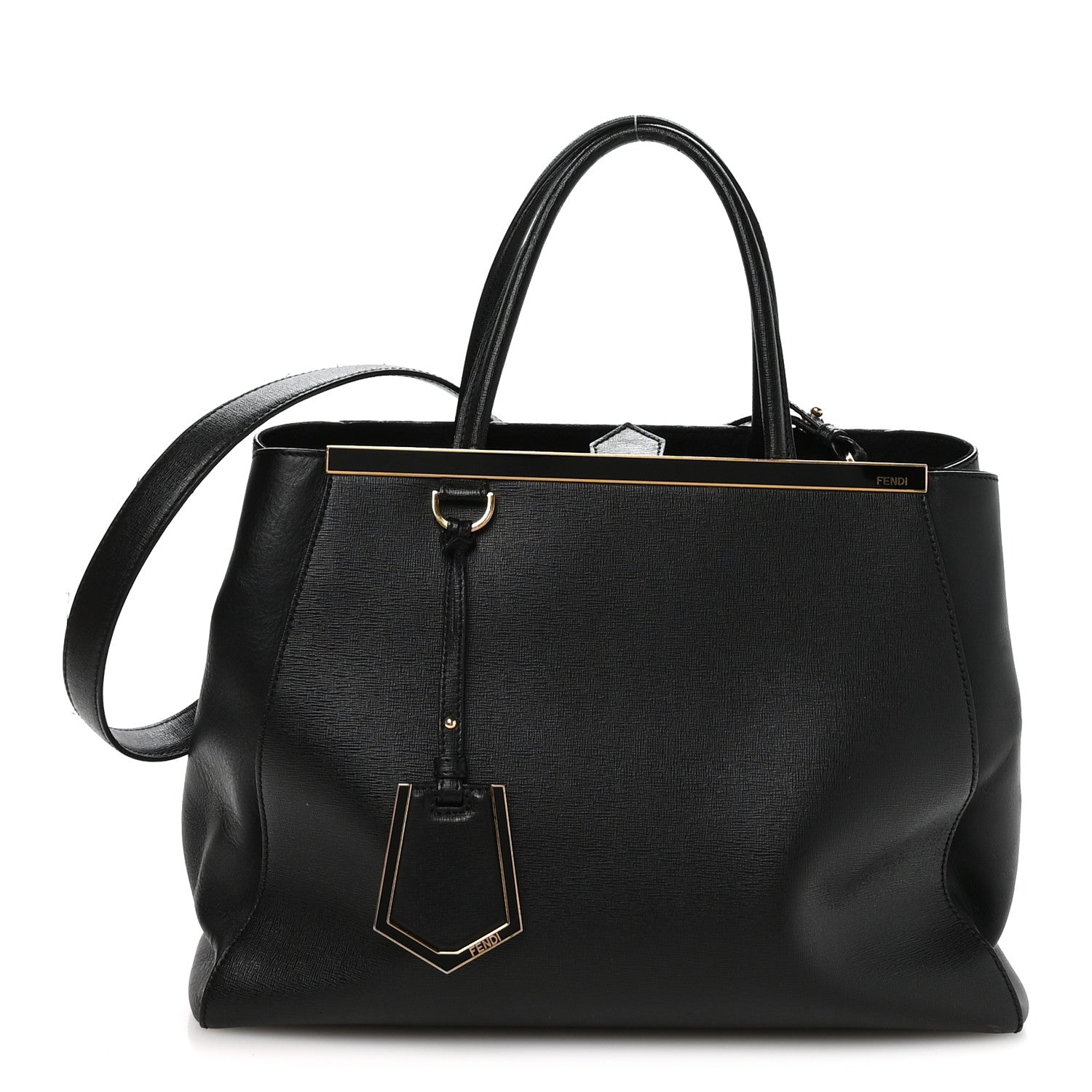 Fendi Vitello Elite Regular 2Jours Tote Black 1 of 11