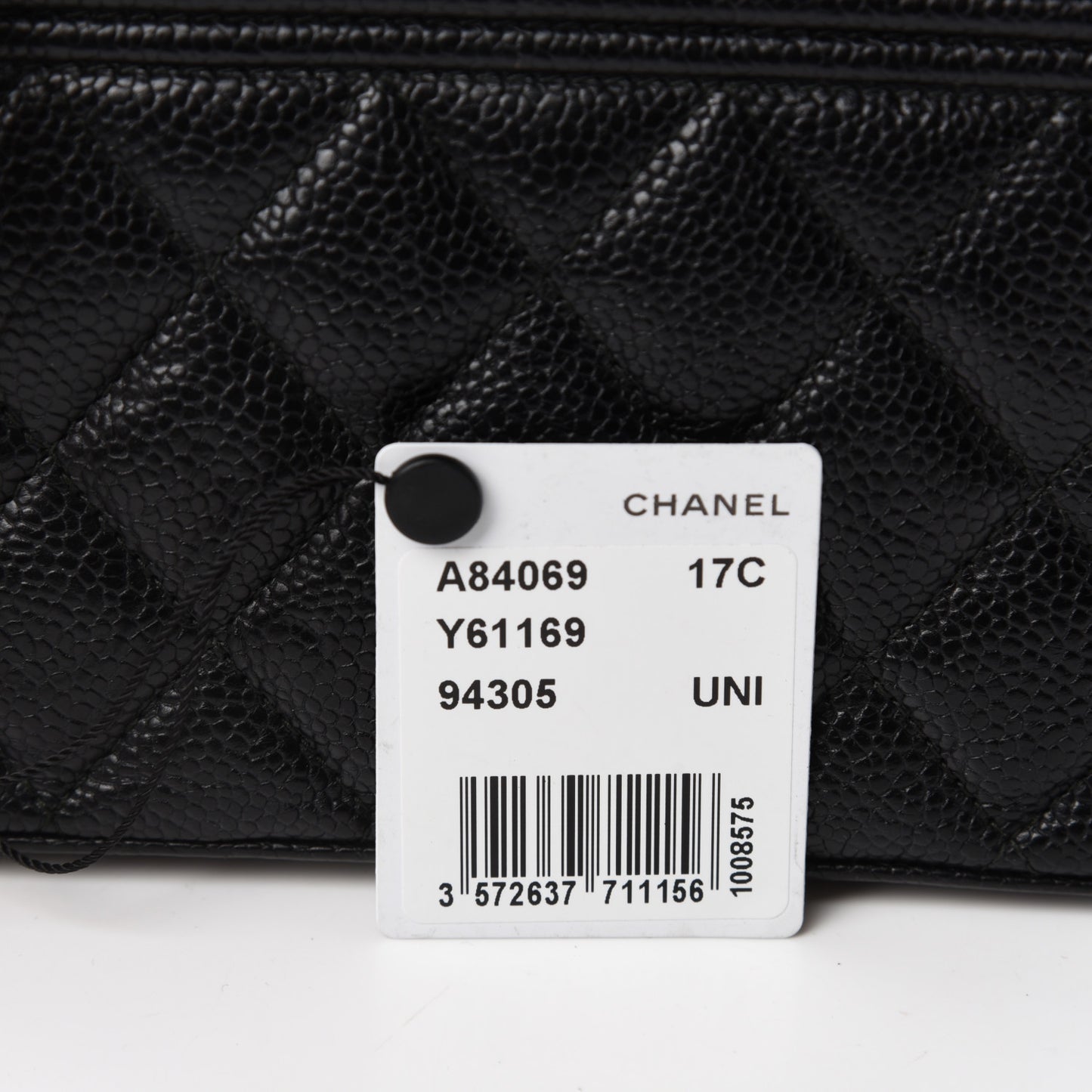 Caviar Quilted Small Boy Clutch With Chain Black