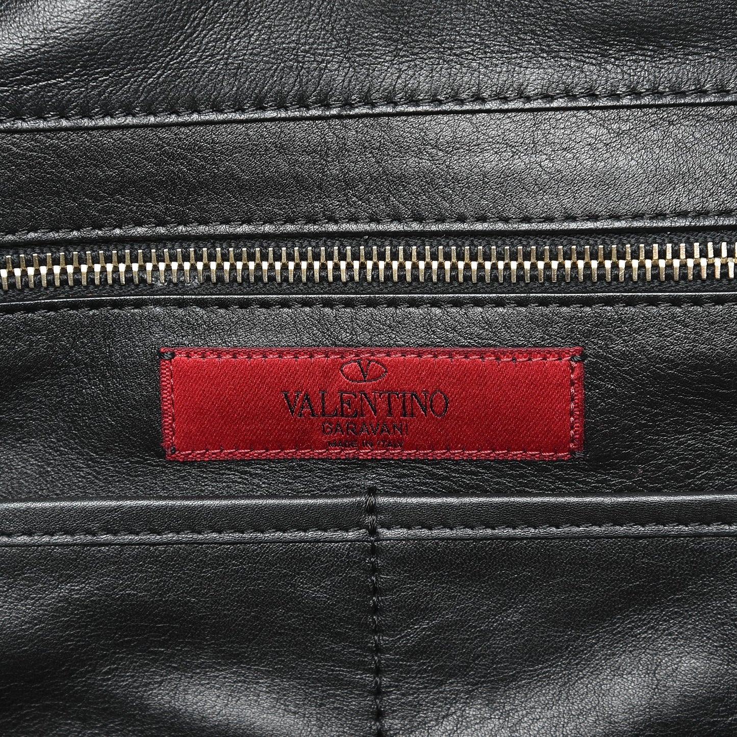 Vitello Medium Rockstud Tote Black