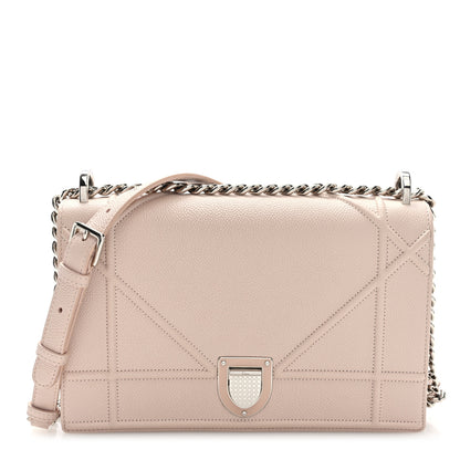 Christian Dior Grained Calfskin Medium Diorama Flap Bag Nude 1 of 9