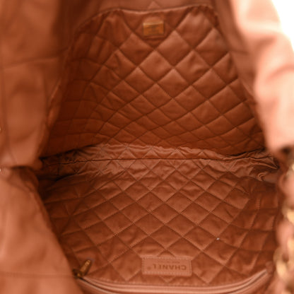 Chanel Shiny Calfskin Quilted Chanel 22 Camel 6 of 11