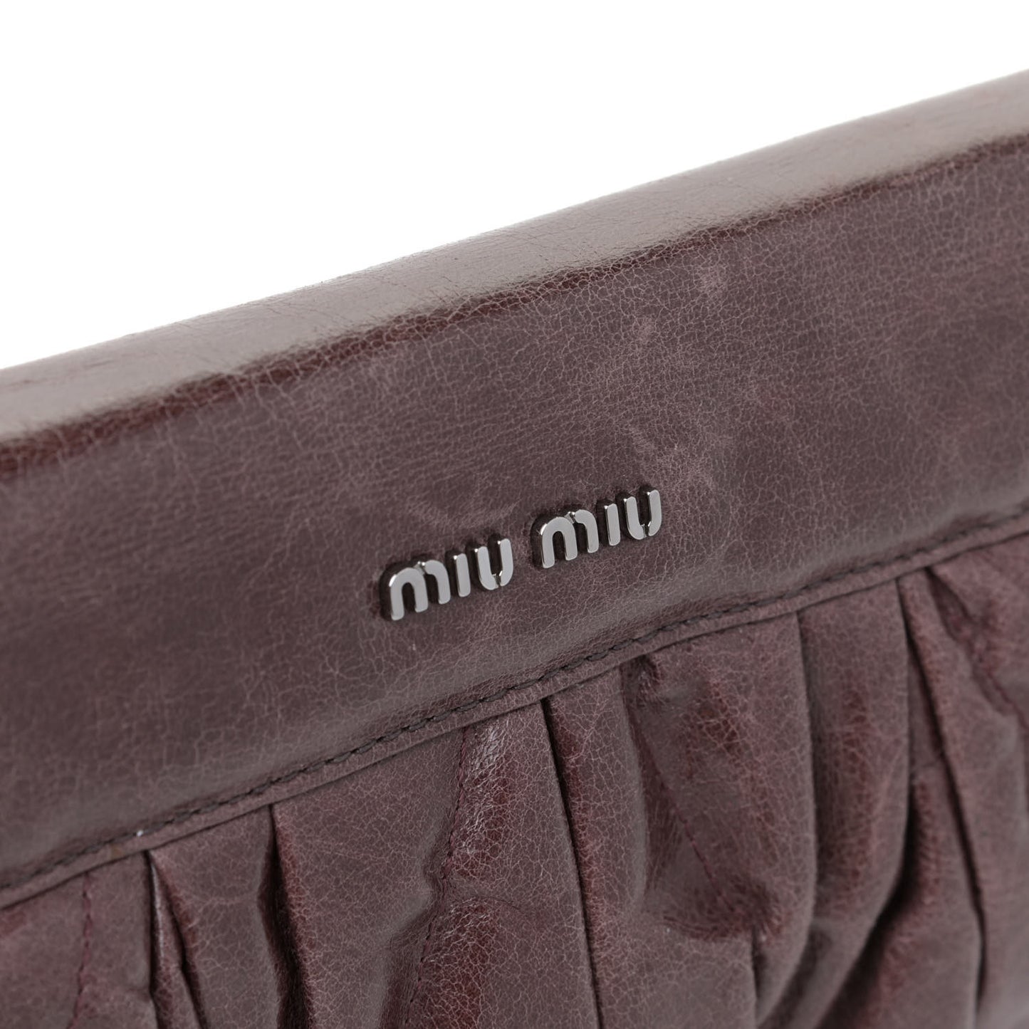 Vitello Lux Matelasse Flap Pochette Brown