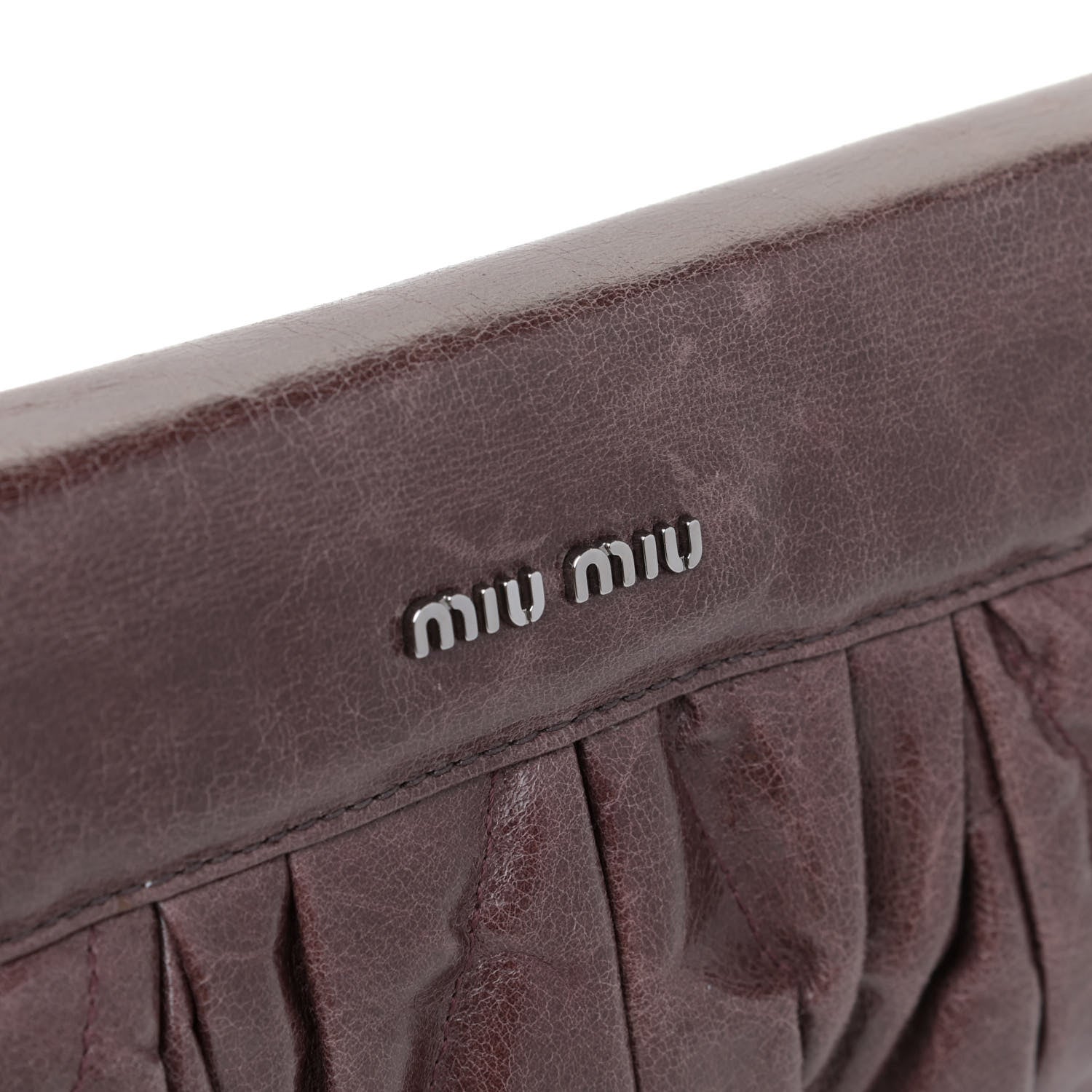 Miu Miu Vitello Lux Matelasse Flap Pochette Brown 12 of 12