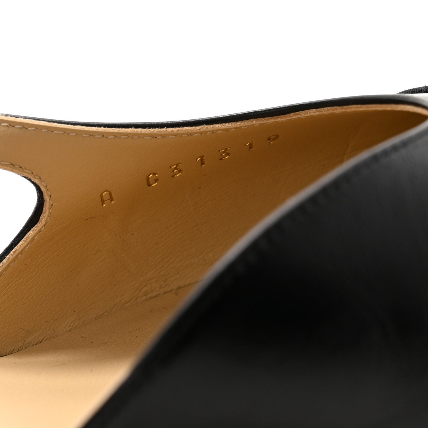 Goatskin Grosgrain Cap Toe CC Slingback Sandals 40.5 Black