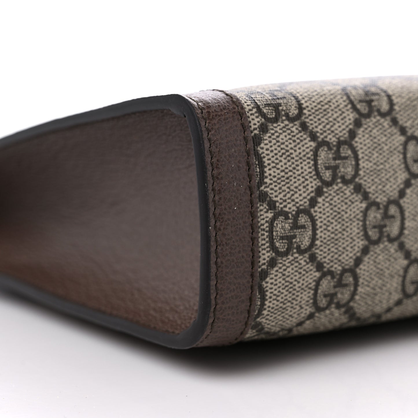 GG Supreme Monogram Web Ophidia Pouch Brown