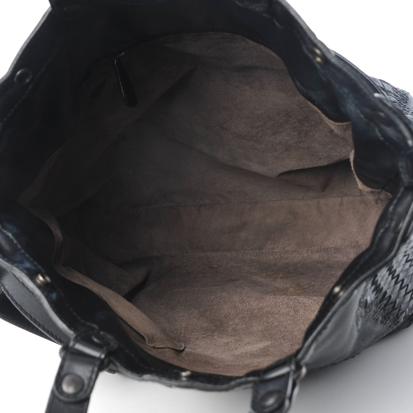 Lambskin Intrecciato Embroidered Tote Black