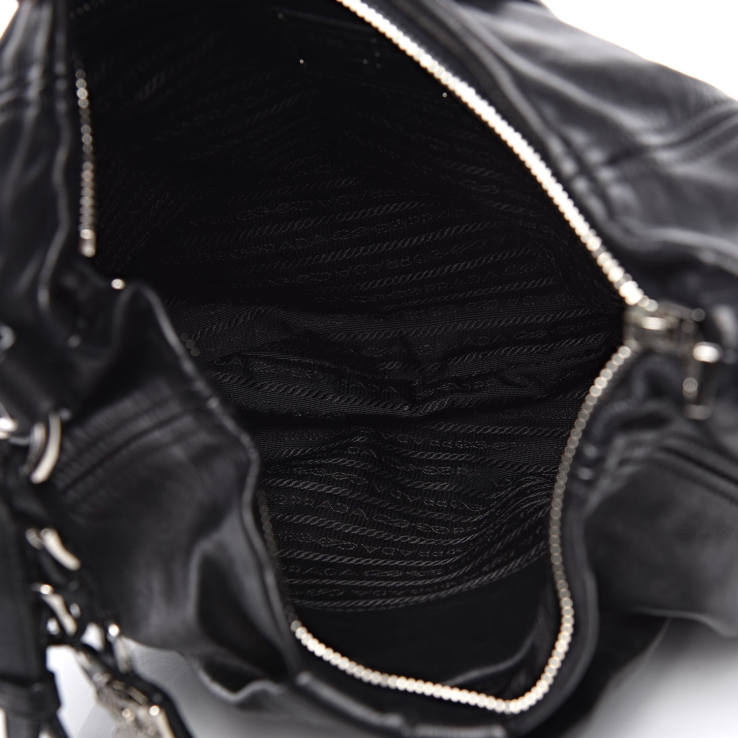Prada Soft Calf Hobo Black 5 of 14