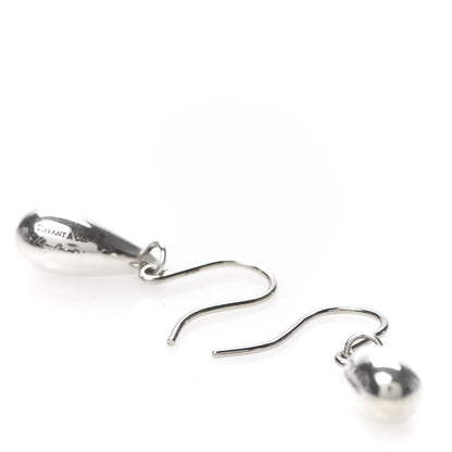 Tiffany Sterling Silver Elsa Peretti Teardrop Earrings 3 of 4