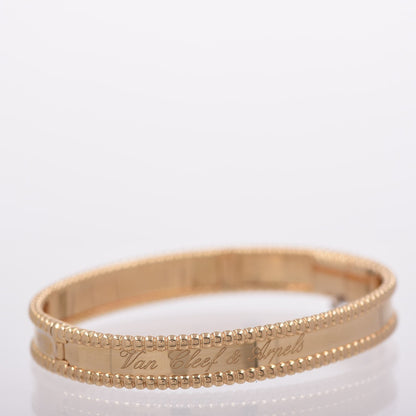 Van Cleef & Arpels 18K Yellow Gold Perlee Signature Bangle Bracelet S 6 of 6