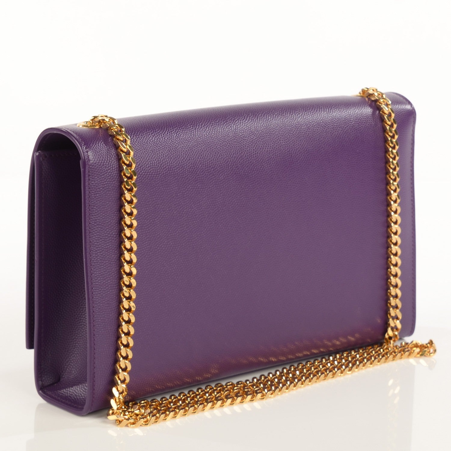 Saint Laurent Grain de Poudre Medium Classic Monogram Satchel Lilac 3 of 8