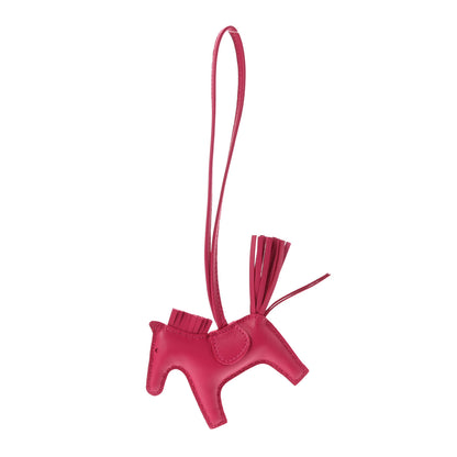 Hermes Milo Lambskin Grigri Rodeo Horse Bag Charm PM Rose Mexico 1 of 4