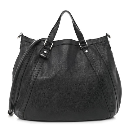 Gucci Pebbled Calfskin Medium Abbey Convertible Tote Black 1 of 17