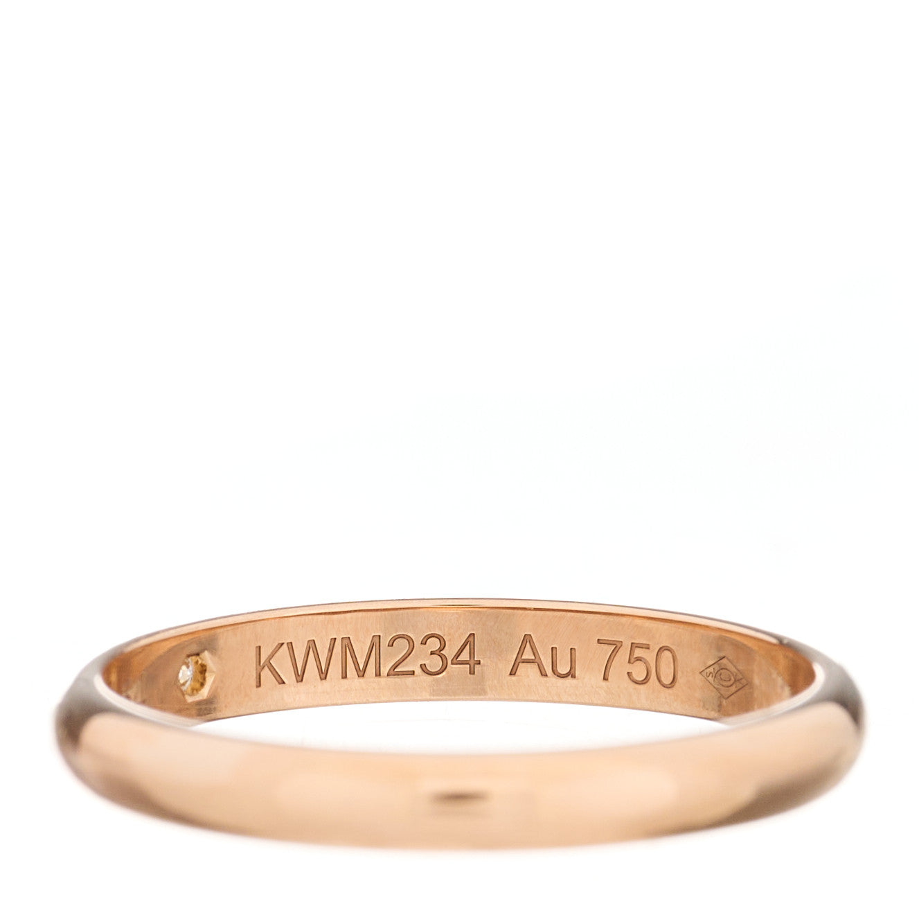 Cartier 18K Pink Gold Diamond 2.6mm 1895 Wedding Band Ring 54 6.75 6 of 7