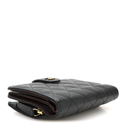 Chanel Caviar Quilted Zipped Pocket Wallet Black 4 of 8