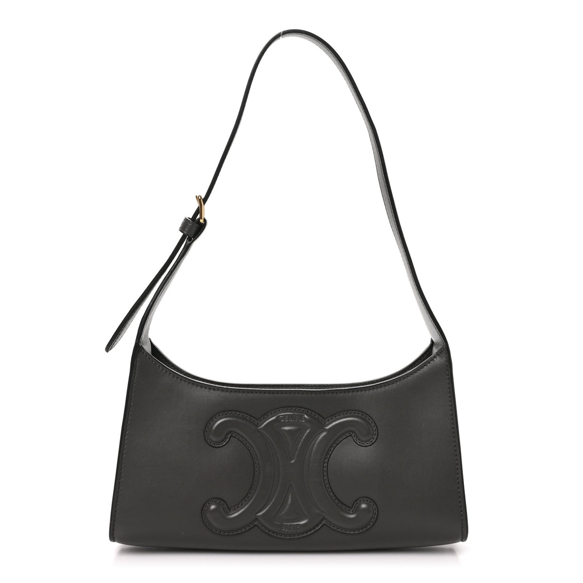 Smooth Calfskin Cuir Triomphe Shoulder Bag Dark Army